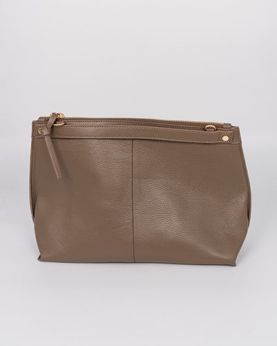 BORSA SOFY PELLE TAUPE
