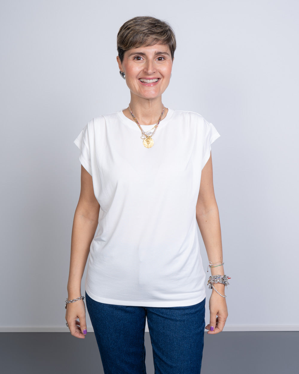 T-SHIRT LISKEN BIANCO