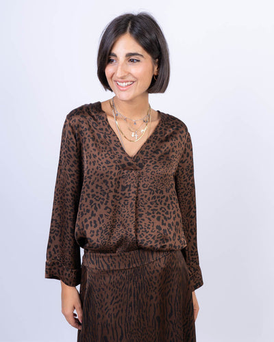 BLUSA GELSOMINO CIOCCOLATO