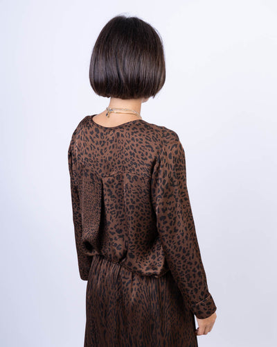 BLUSA GELSOMINO CIOCCOLATO