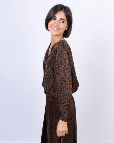 BLUSA GELSOMINO CIOCCOLATO