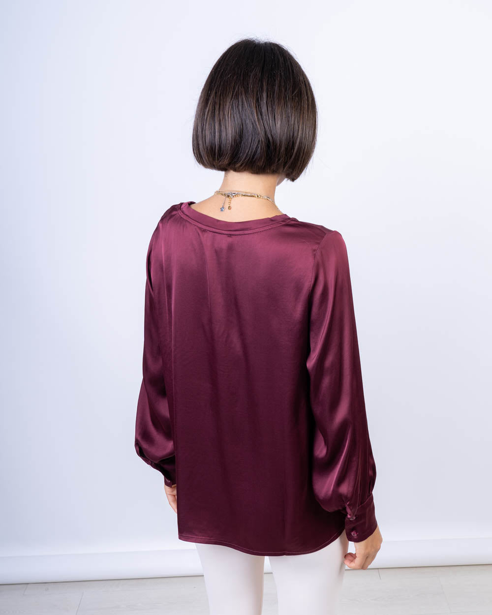 BLUSA VISCHIO BORDEAUX
