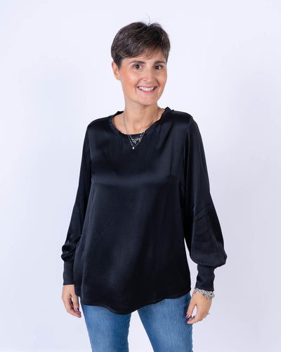BLUSA VISCHIO NERO