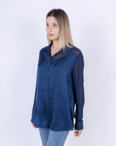 CAMICIA BIANCOSPINO BLU