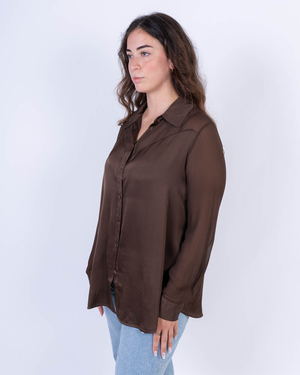 CAMICIA BIANCOSPINO CIOCCOLATO