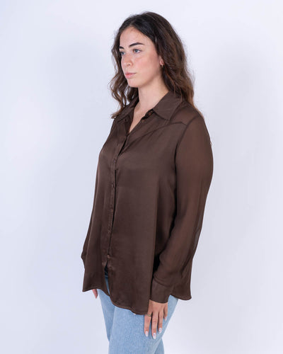CAMICIA BIANCOSPINO CIOCCOLATO