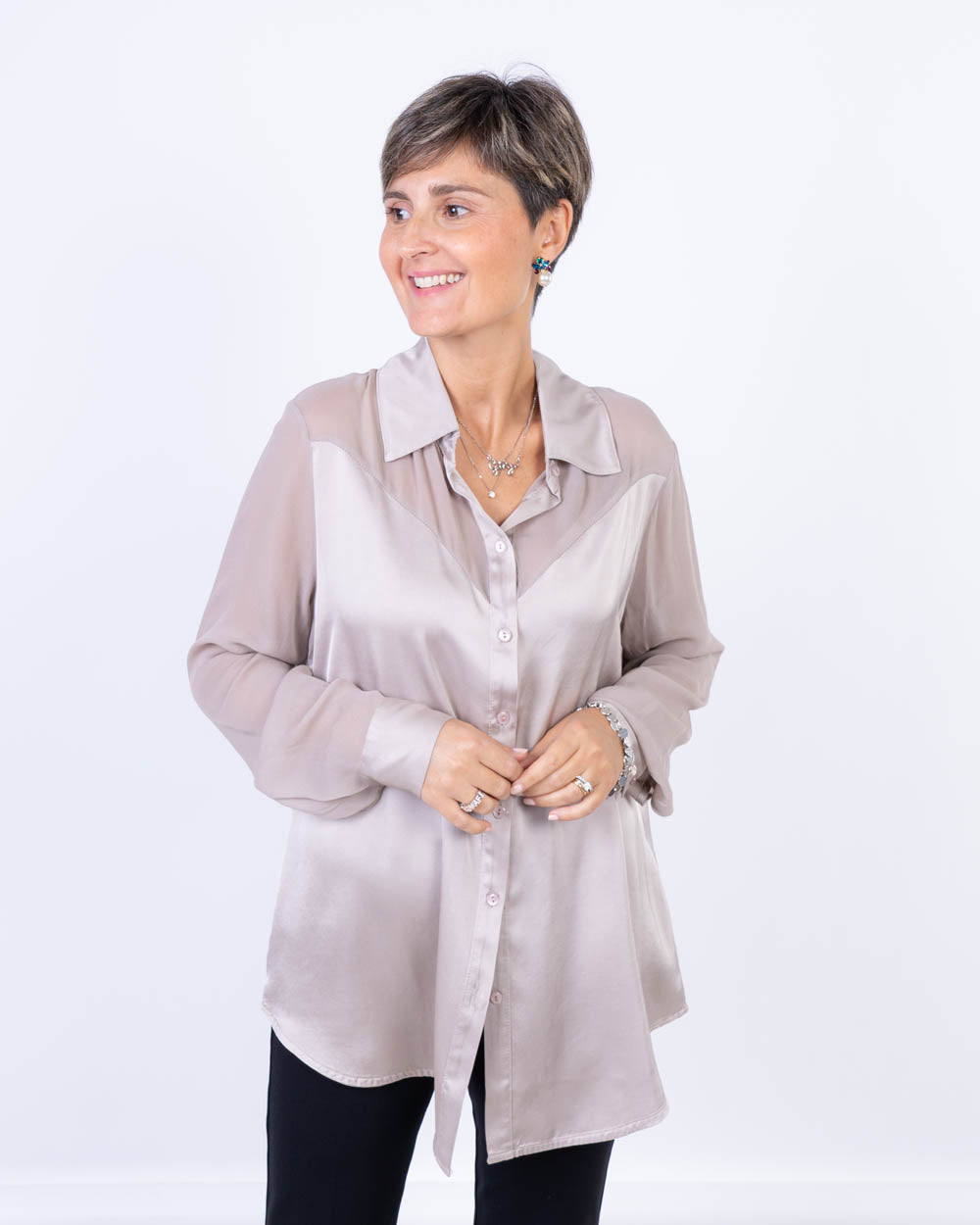 CAMICIA BIANCOSPINO SETA