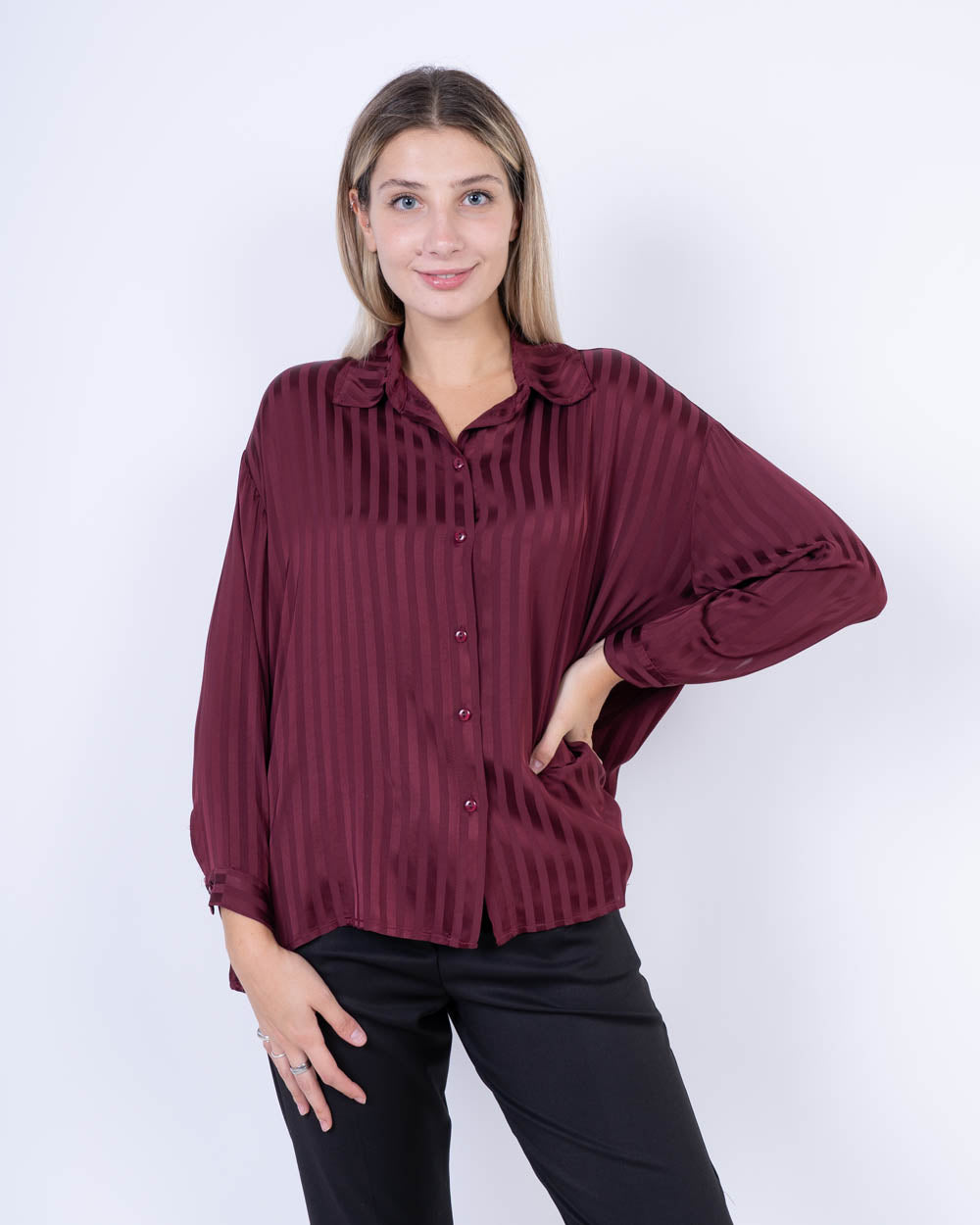 CAMICIA ORTENSIA BORDEAUX