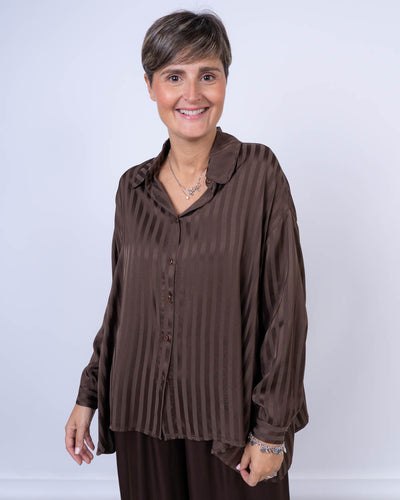 CAMICIA ORTENSIA CIOCCOLATO