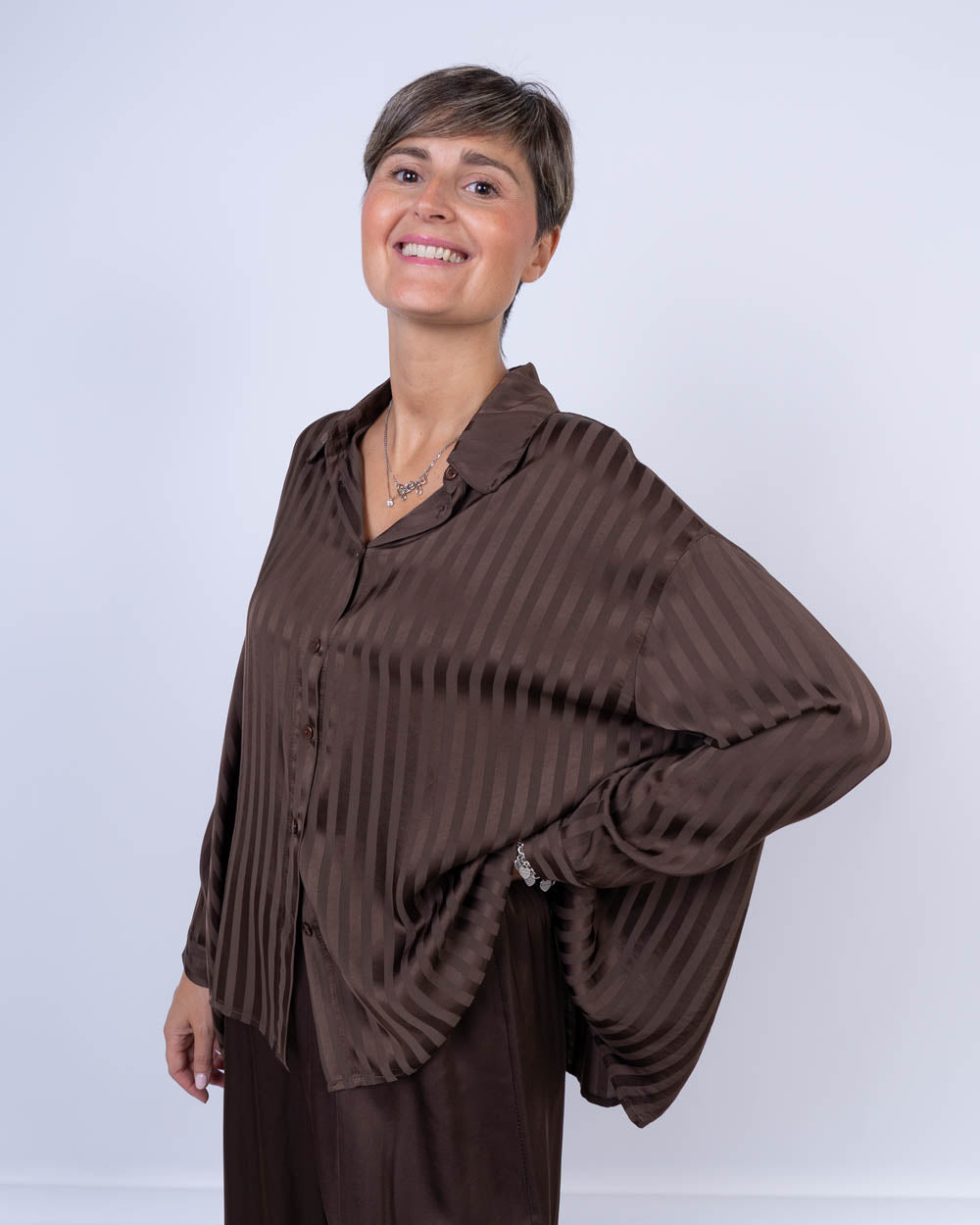 CAMICIA ORTENSIA CIOCCOLATO