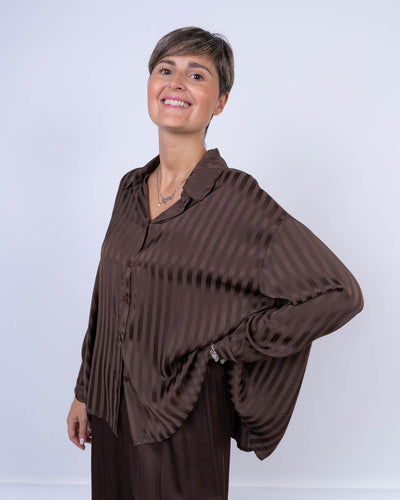 CAMICIA ORTENSIA CIOCCOLATO