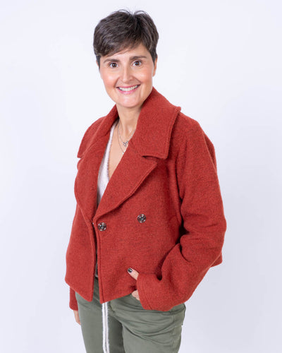 CAPPOTTO MINA MATTONE