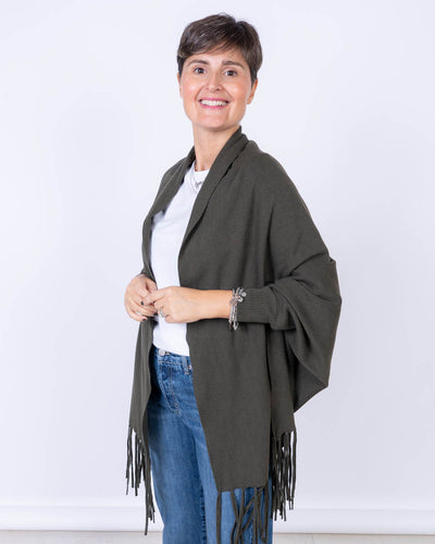 CARDIGAN MIRTO VERDE MILITARE