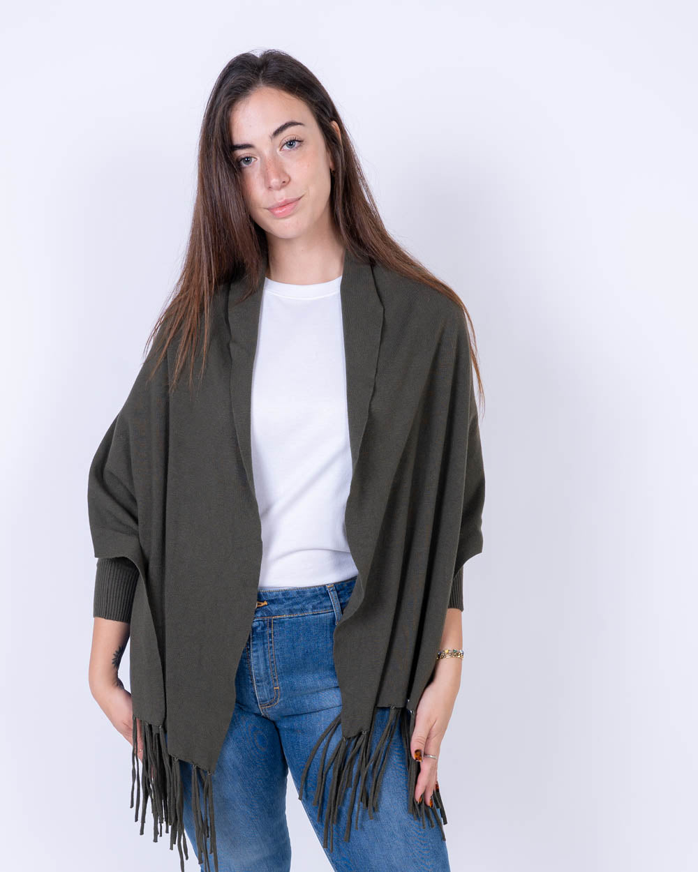 CARDIGAN MIRTO VERDE MILITARE