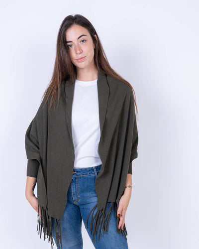 CARDIGAN MIRTO VERDE MILITARE