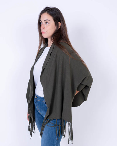 CARDIGAN MIRTO VERDE MILITARE