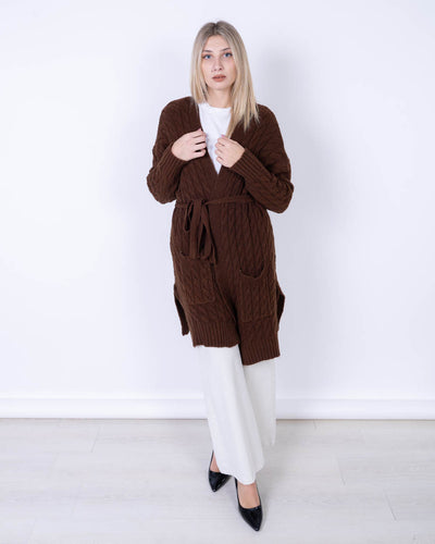 CARDIGAN PAPRICA CIOCCOLATO