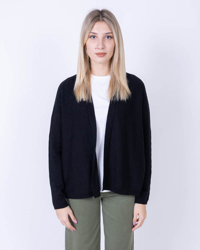 CARDIGAN ROSMARINO NERO