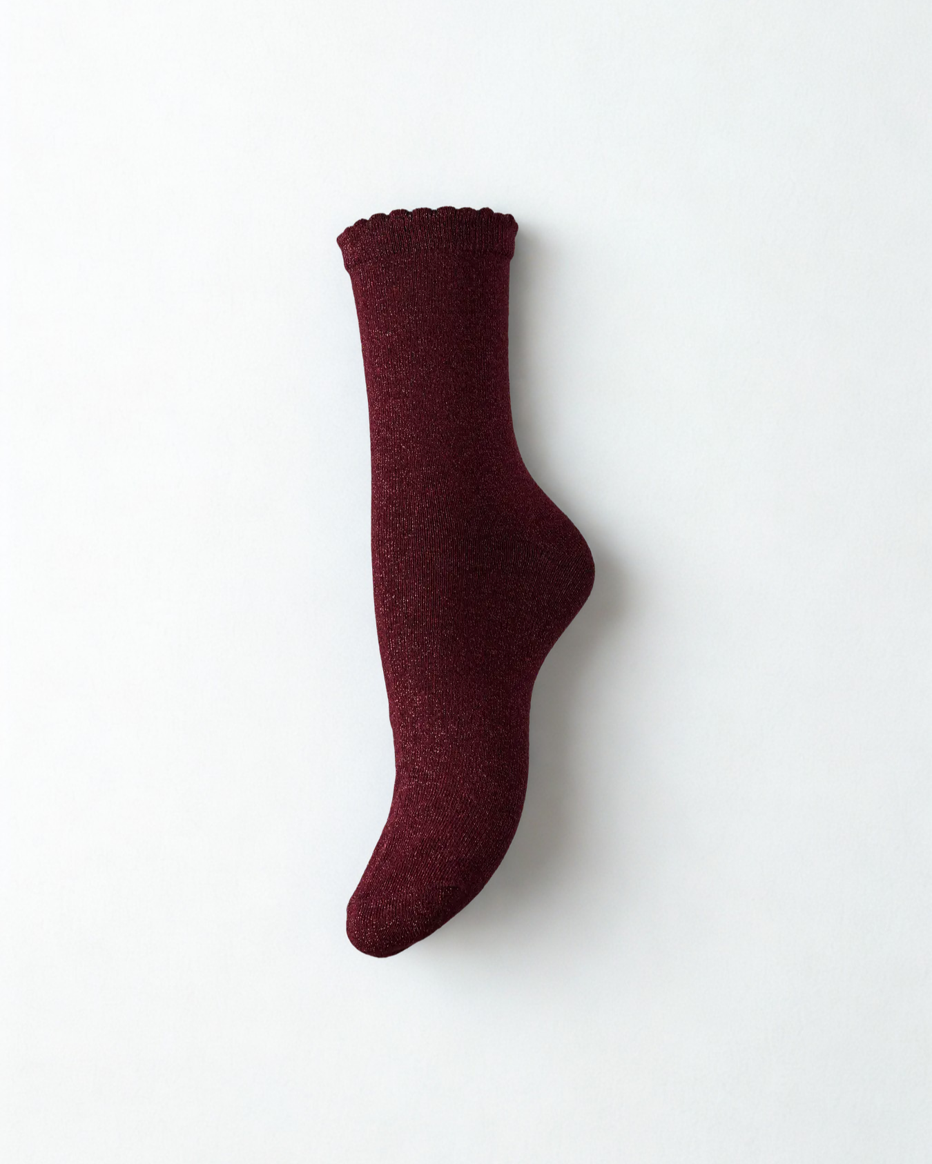 CALZINO SEBBY GLITTER BORDEAUX
