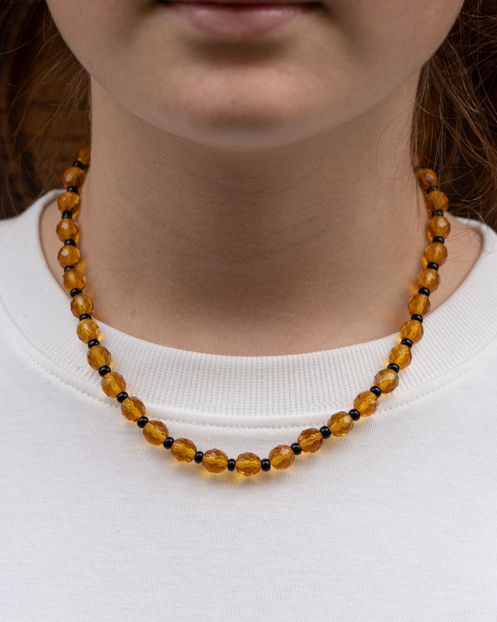 COLLANA CANDY CORTA TOPAZIO/NERO