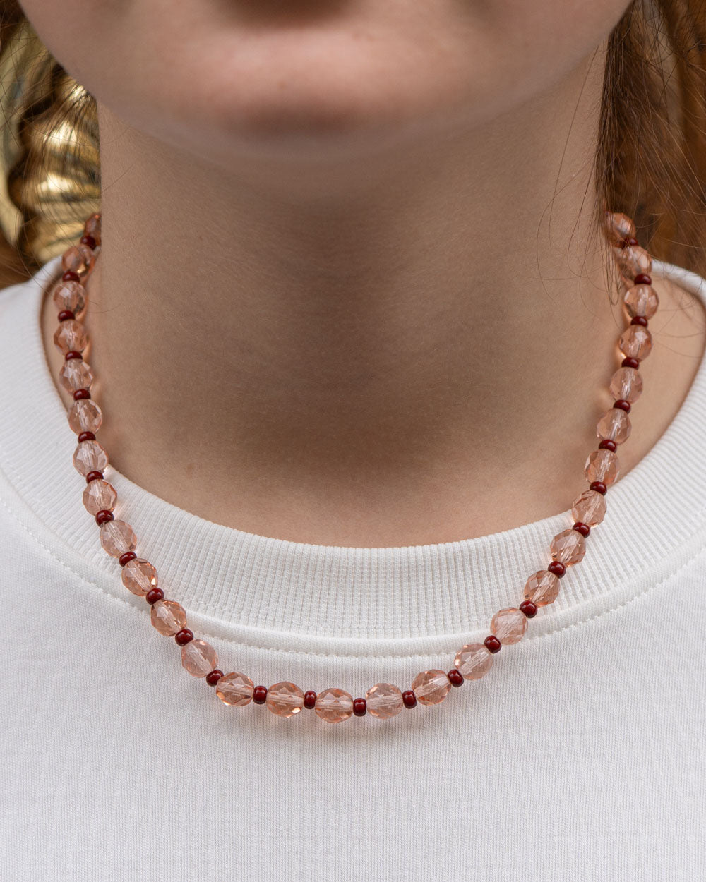 COLLANA CANDY CORTA CIPRIA/MARRONE