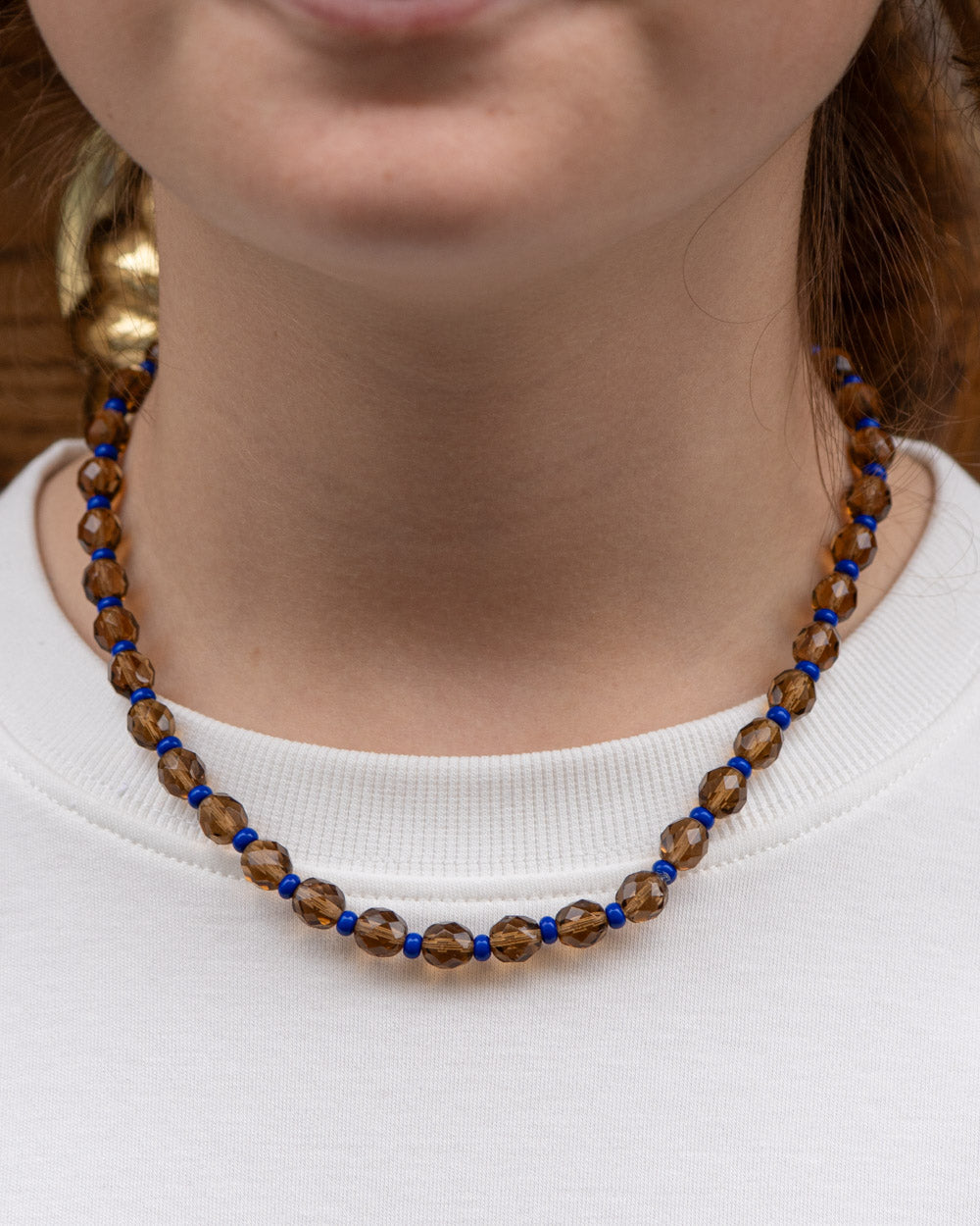 COLLANA CANDY CORTA MARRONE/ROYAL