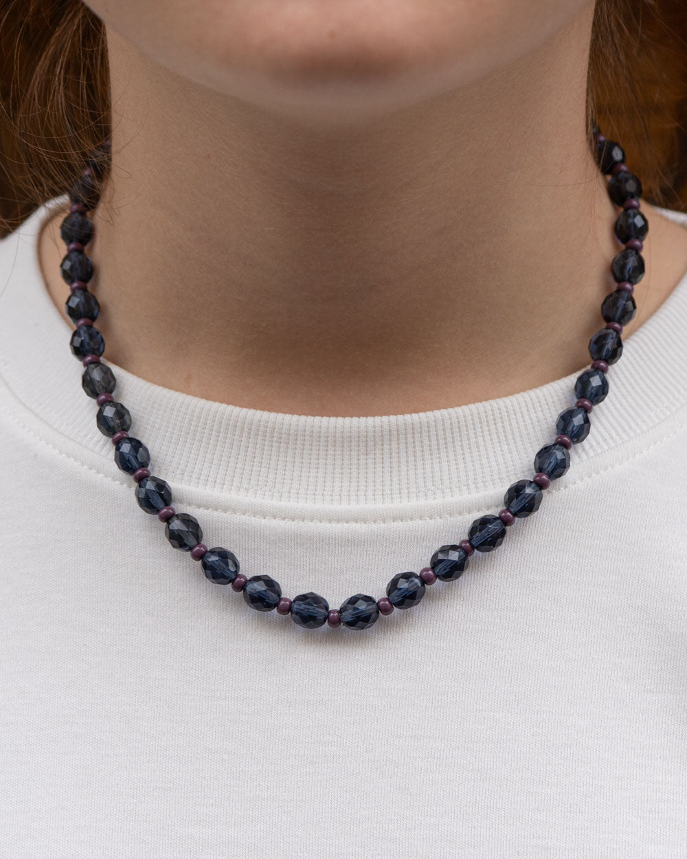 COLLANA CANDY CORTA BLU/VIOLA