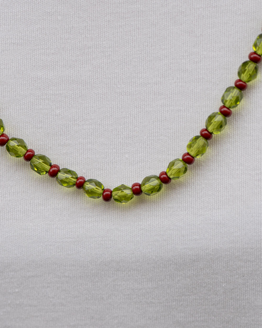 COLLANA CANDY LUNGA OLIVA/MARRONE