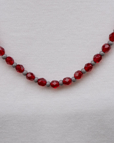 COLLANA CANDY LUNGA ROSSO/GRIGIO