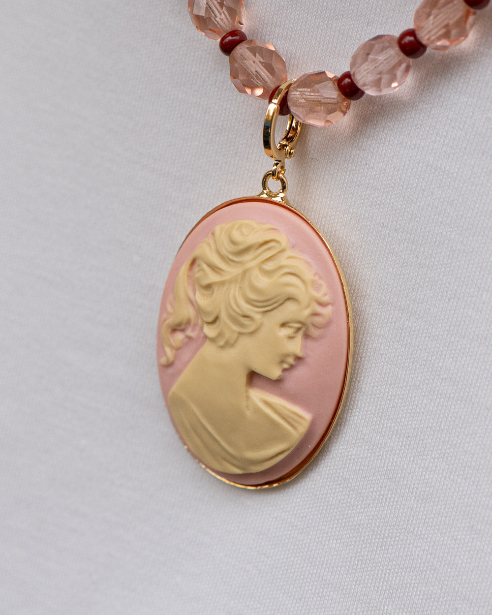 BIJOUX CAMMEO DONNA ROSA CHIARO