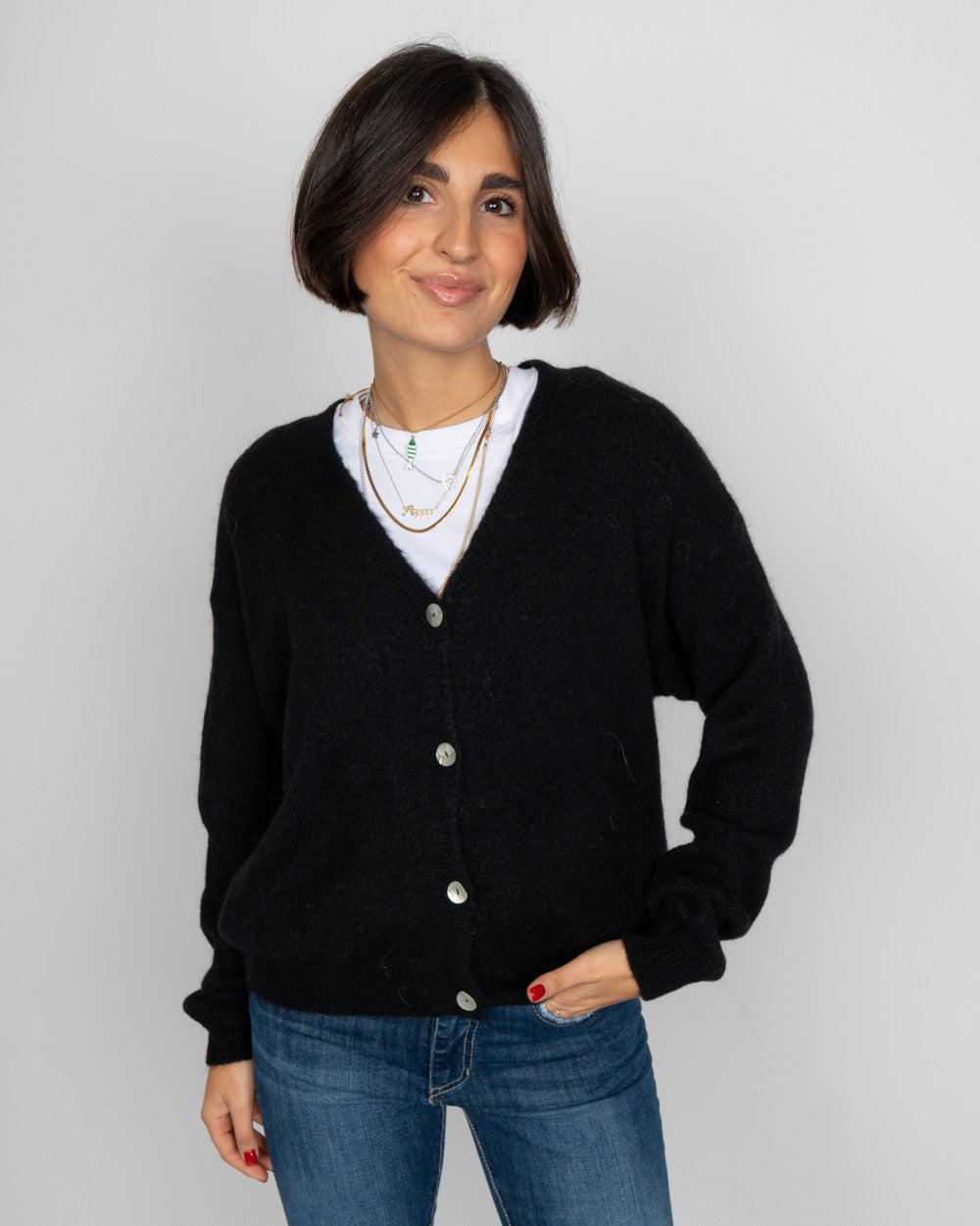 CARDIGAN REGINA NERO