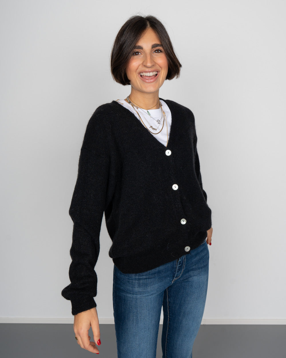 CARDIGAN REGINA NERO
