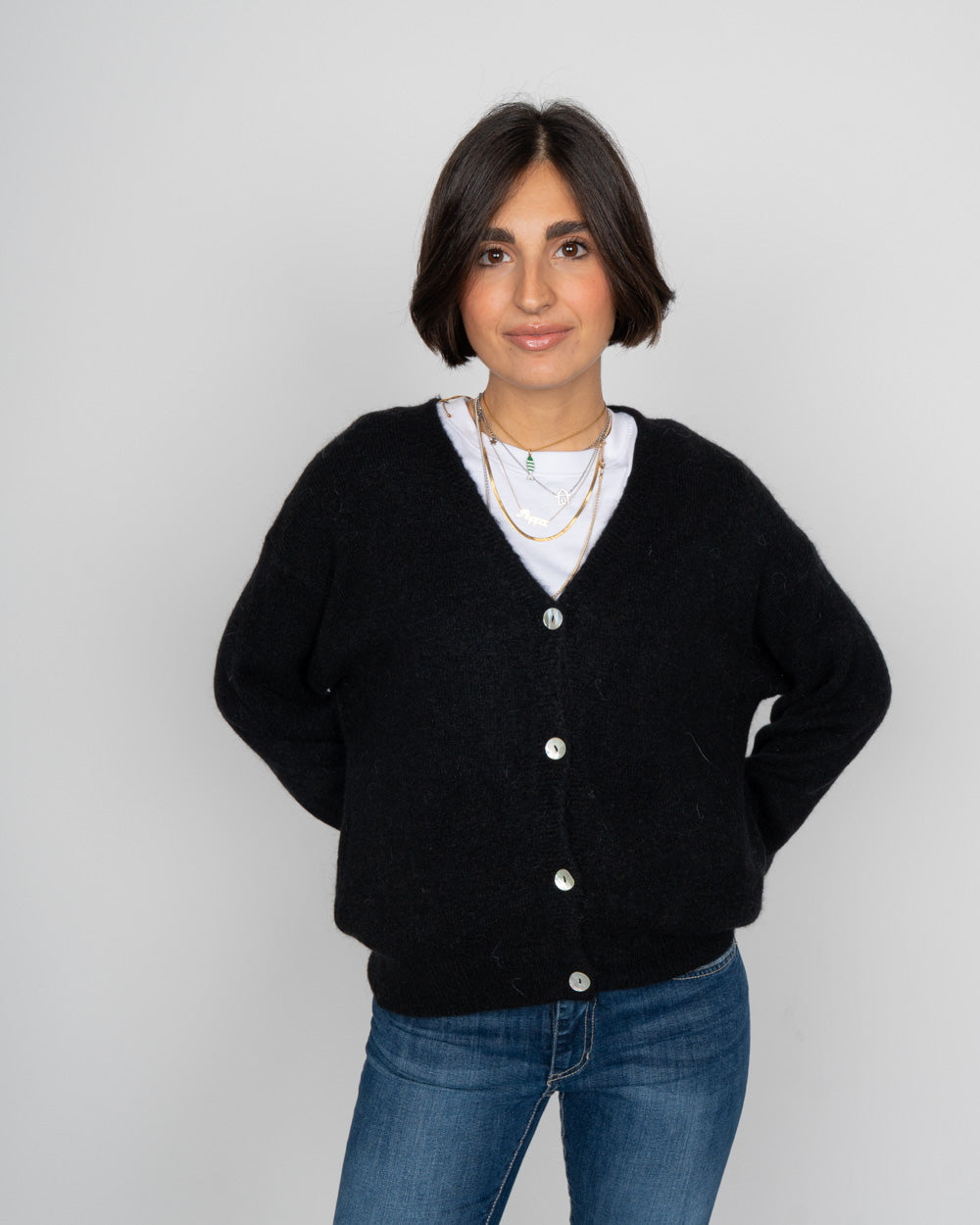 CARDIGAN REGINA NERO
