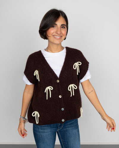 GILET RAFFAELLA CIOCCOLATO