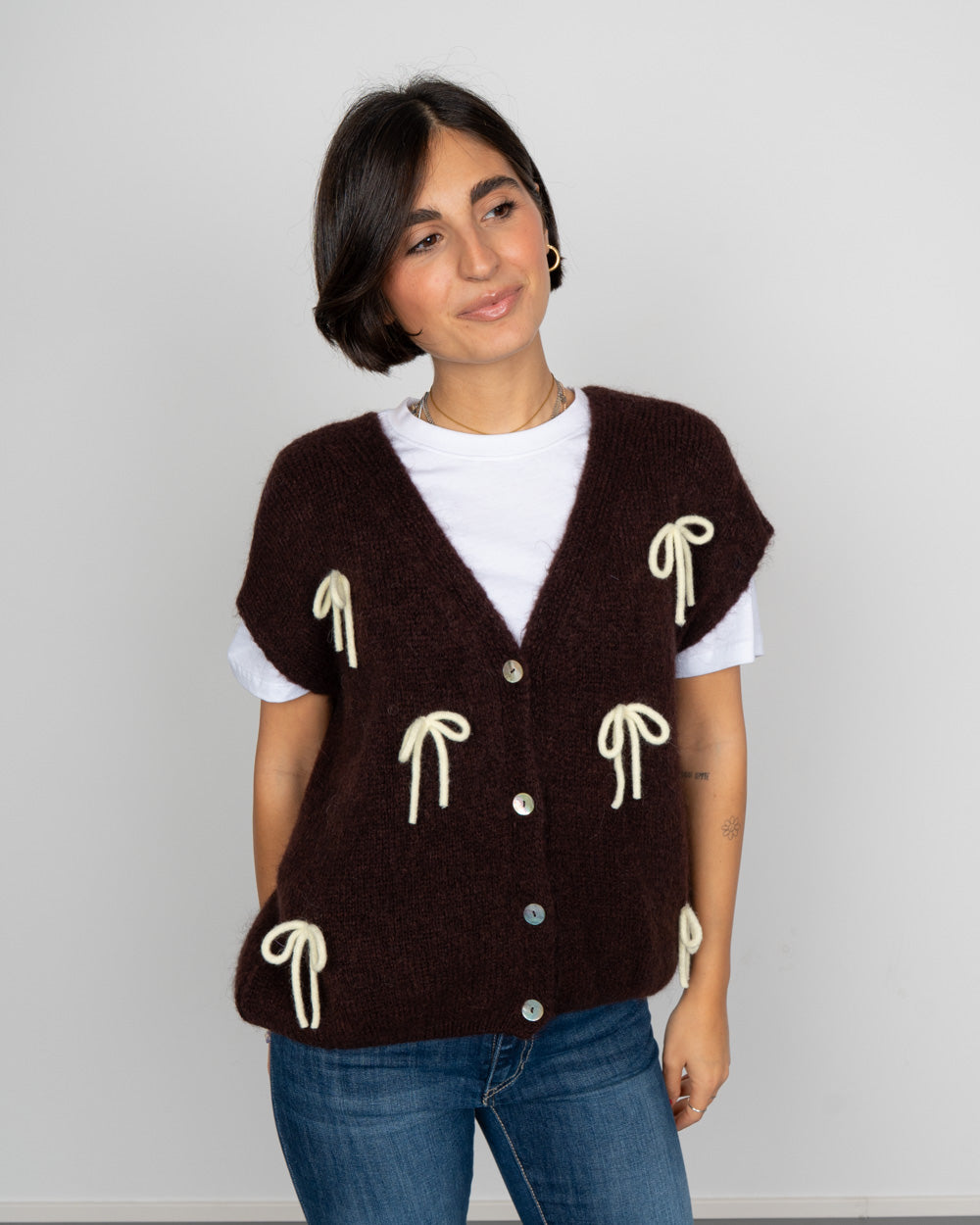 GILET RAFFAELLA CIOCCOLATO