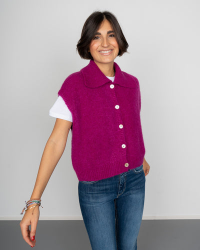 GILET RACHELE CICLAMINO