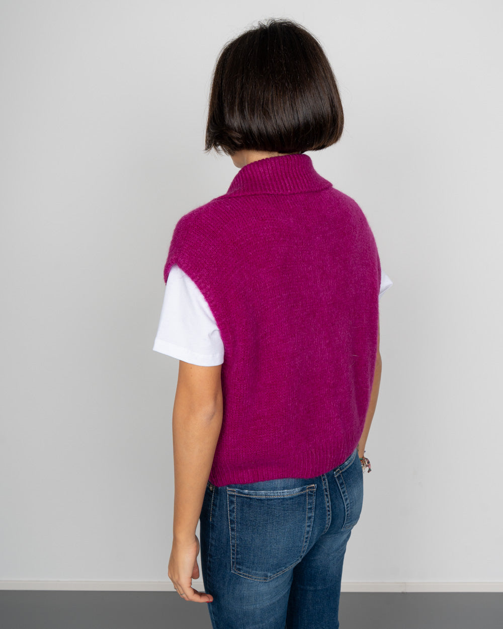 GILET RACHELE CICLAMINO