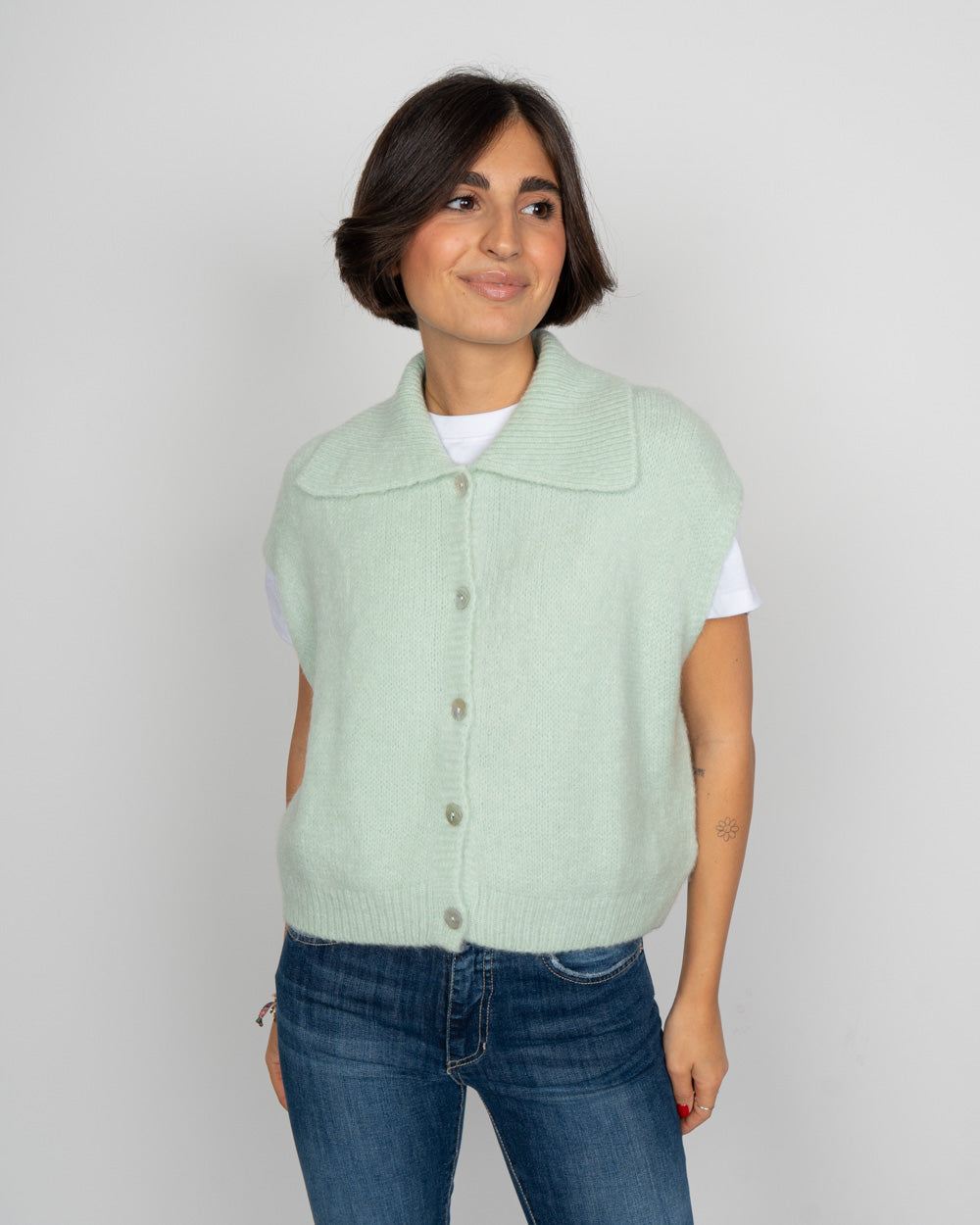 GILET RACHELE MENTA