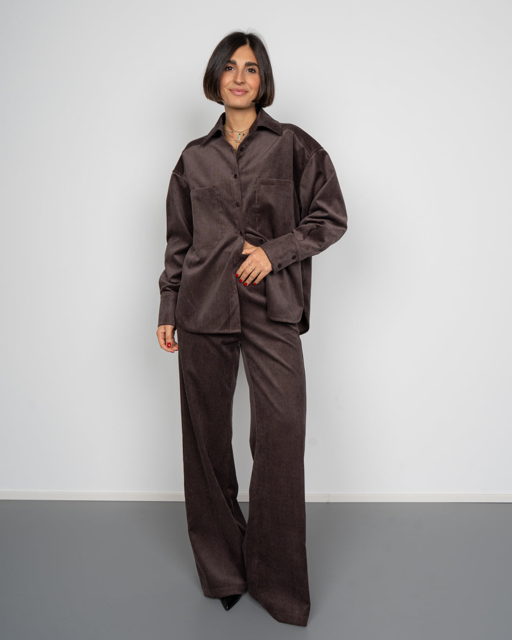 CAMICIA BRUNA CIOCCOLATO