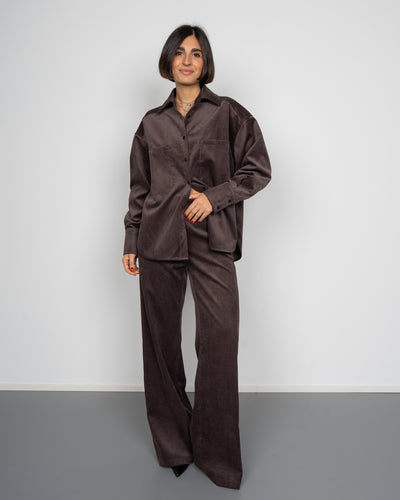 CAMICIA BRUNA CIOCCOLATO