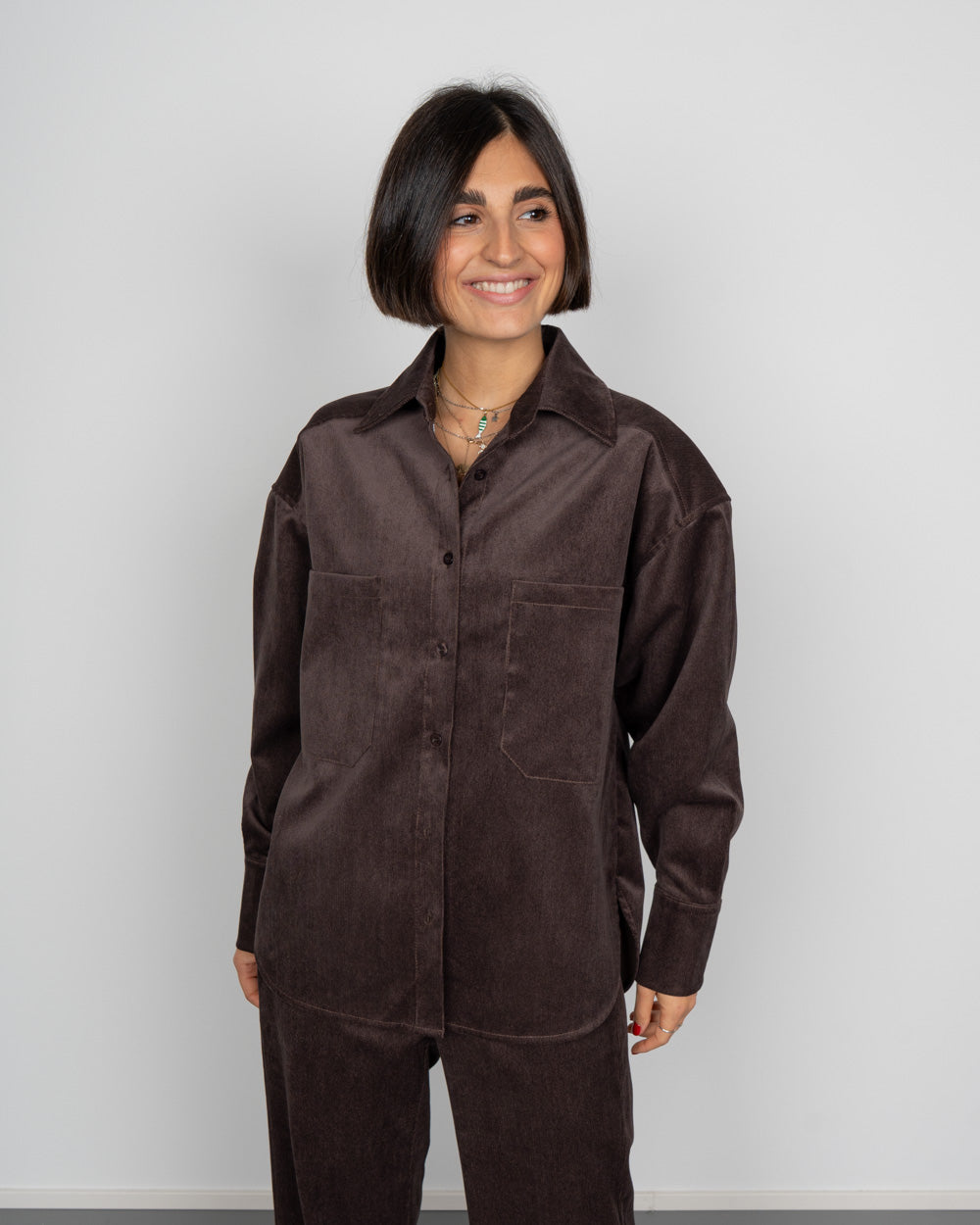 CAMICIA BRUNA CIOCCOLATO