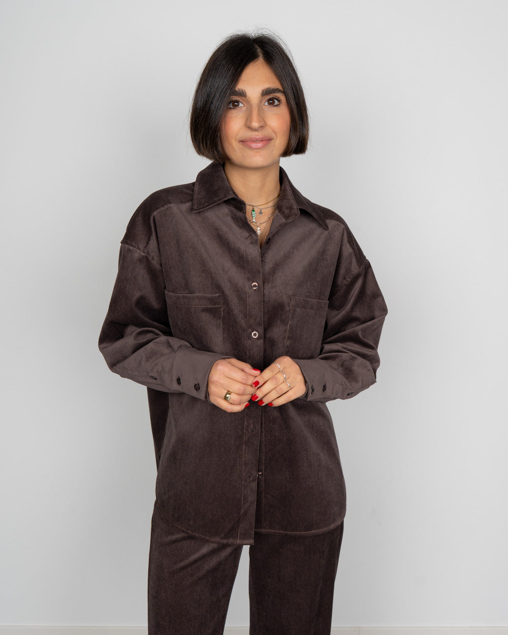 CAMICIA BRUNA CIOCCOLATO