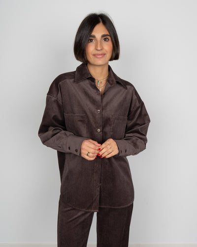 CAMICIA BRUNA CIOCCOLATO