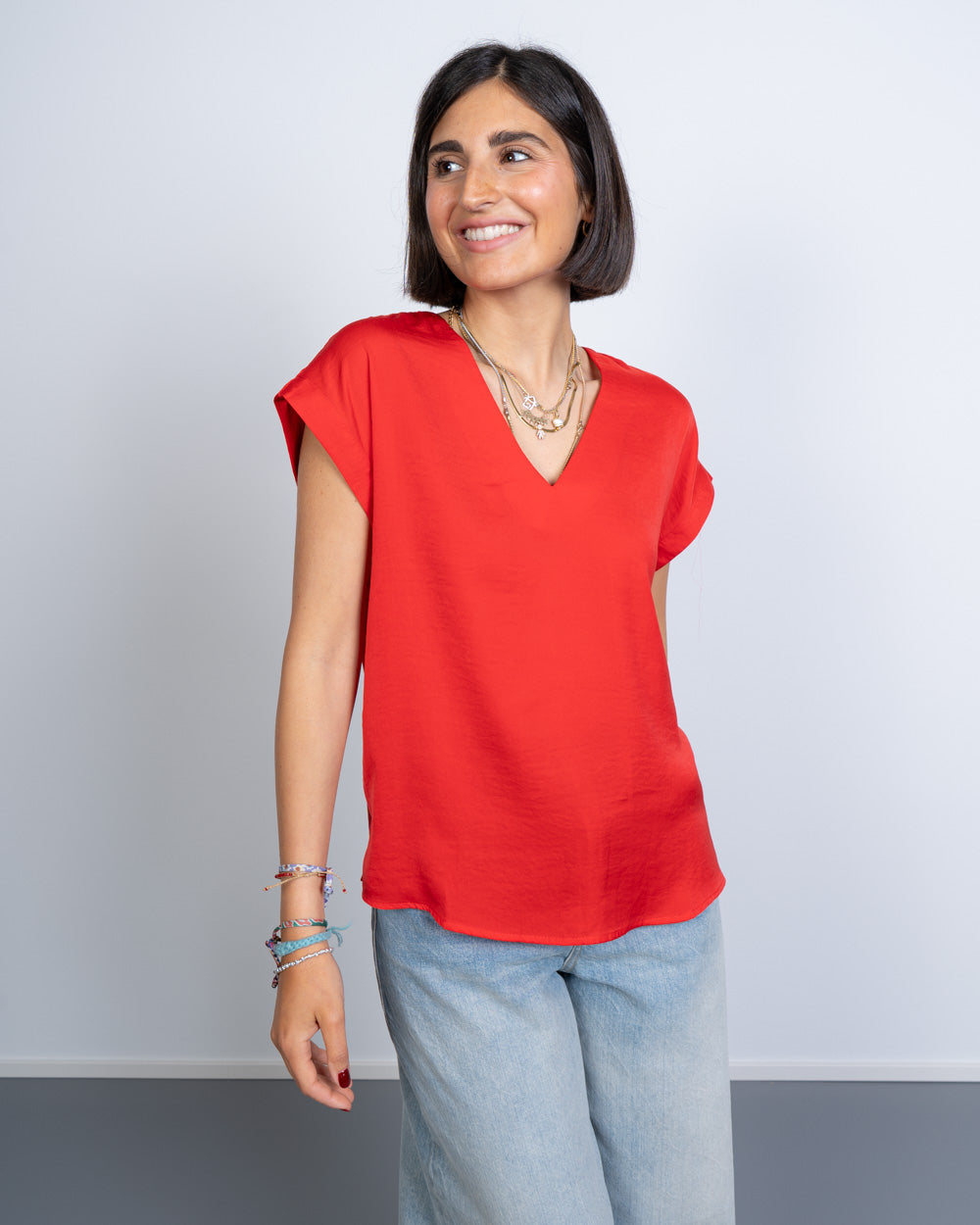 T-SHIRT CRISSY ROSSO
