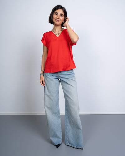 T-SHIRT CRISSY ROSSO