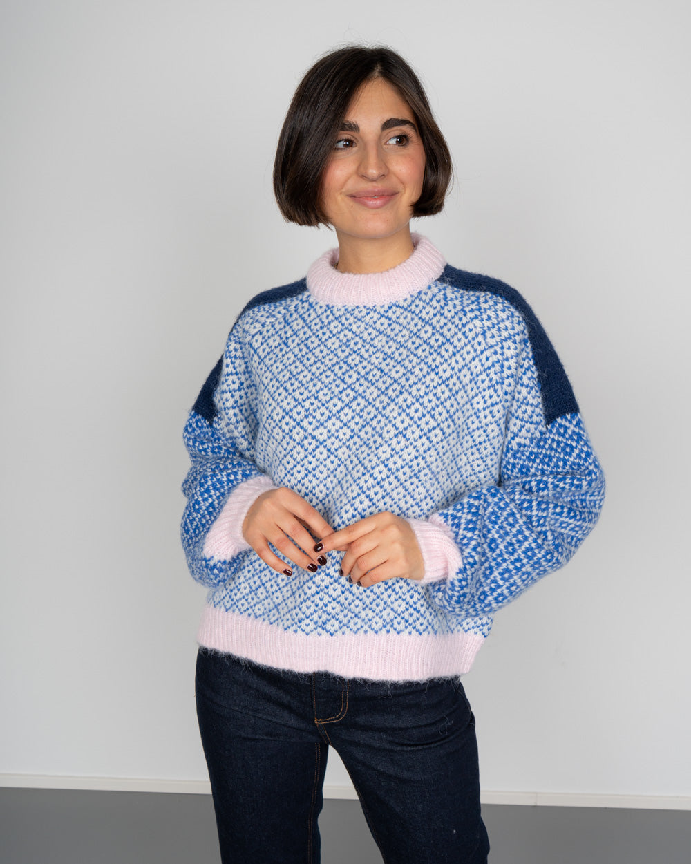 MAGLIONE REMIX BLU MULTI
