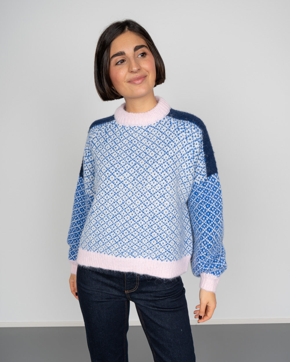 MAGLIONE REMIX BLU MULTI