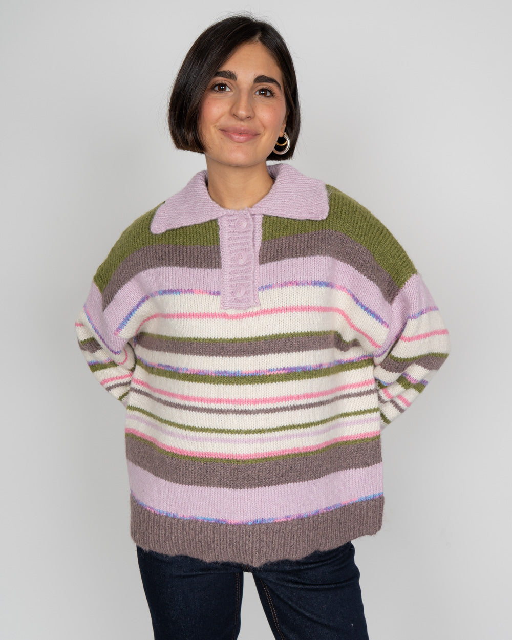 MAGLIONE RYE ROSA MULTI