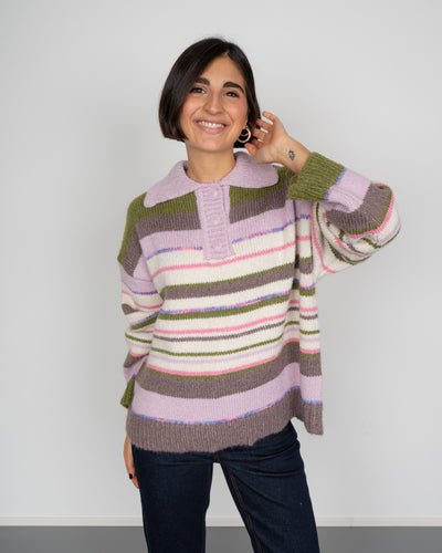 MAGLIONE RYE ROSA MULTI