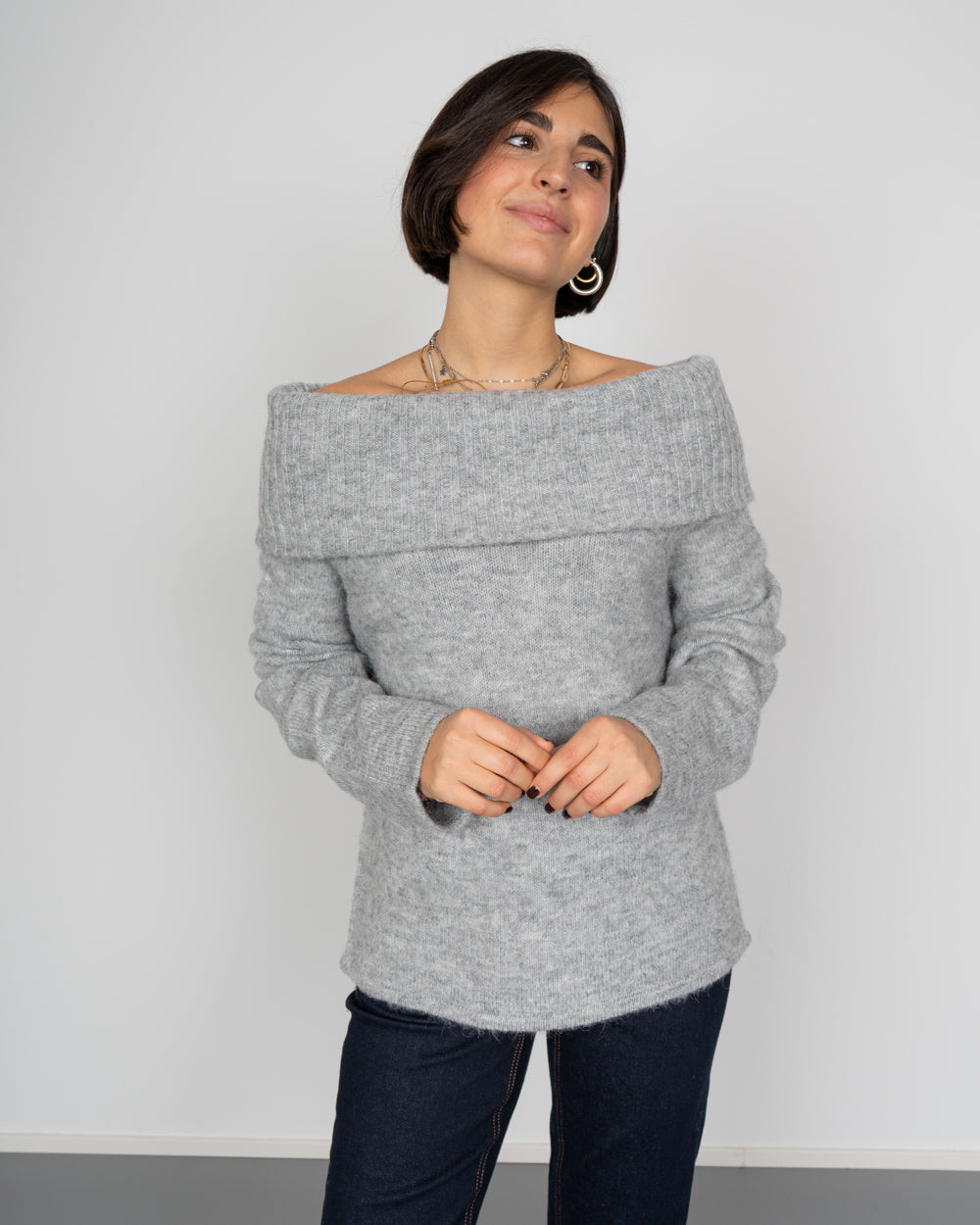 MAGLIONE PAM GRIGIO MEDIO